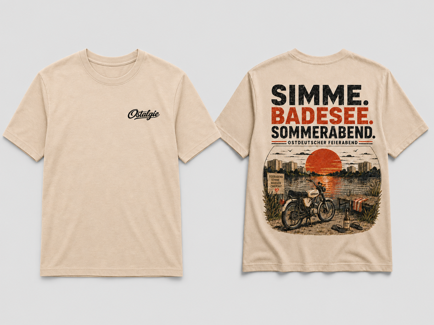Simme. Badesee. Sommerabend. – Retro Shirt