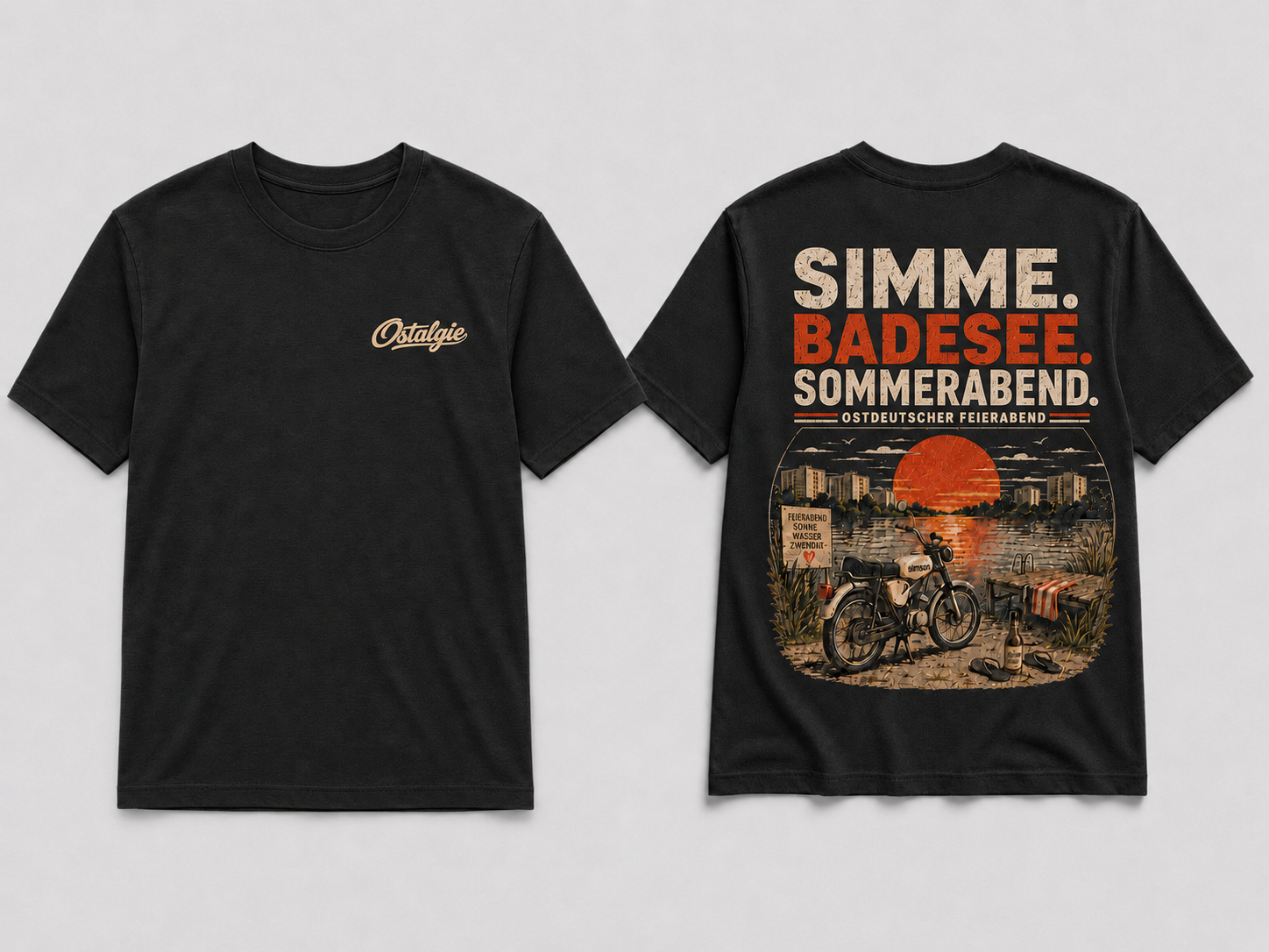 Simme. Badesee. Sommerabend. – Retro Shirt