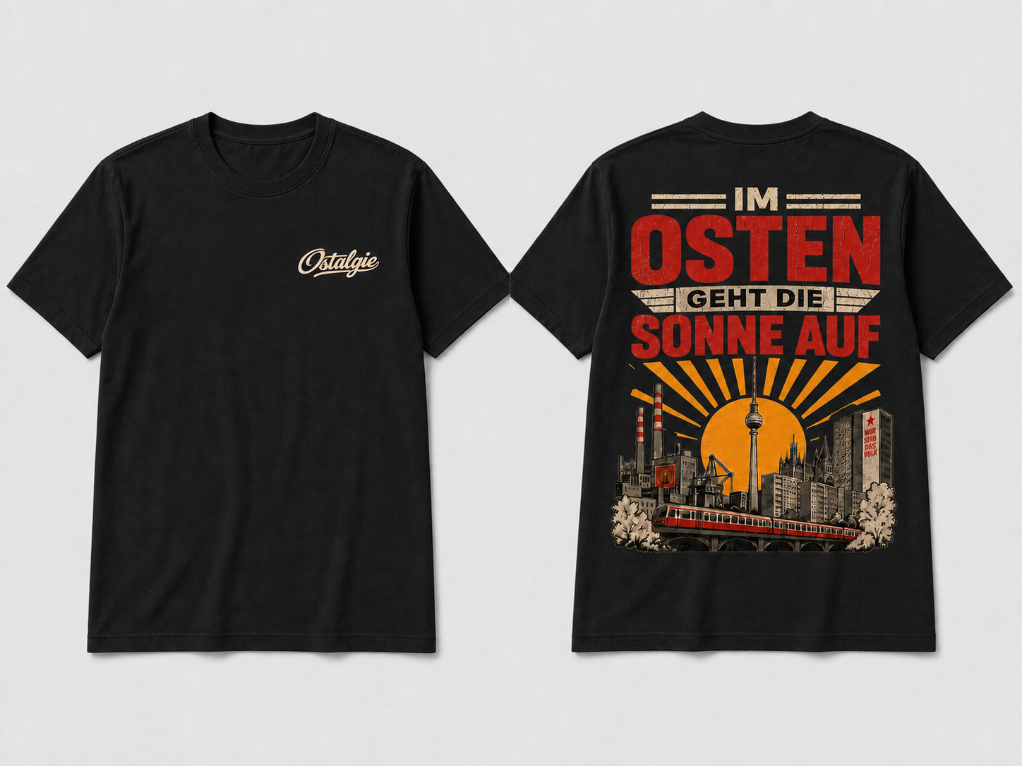 Im Osten geht die Sonne auf – Retro Shirt